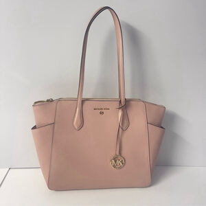Michael Kors Large Marilyn Tote Bag Saffiano Leather Pink Smokey Rose